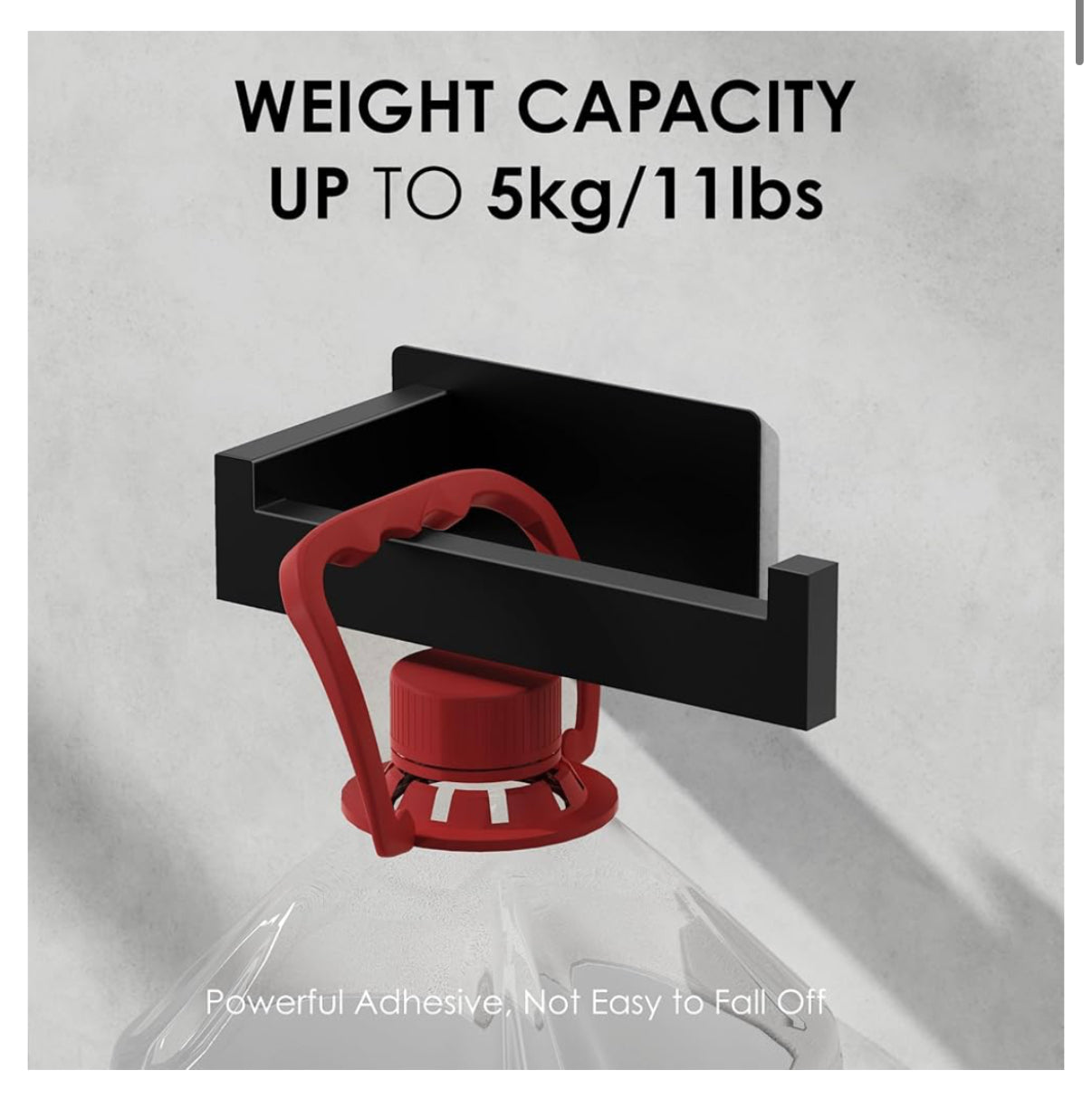 Self-Adhesive Toilet Paper Holder, Matte Black