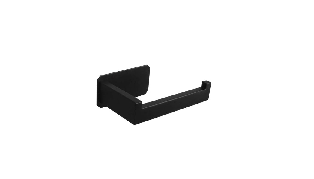 Self-Adhesive Toilet Paper Holder, Matte Black