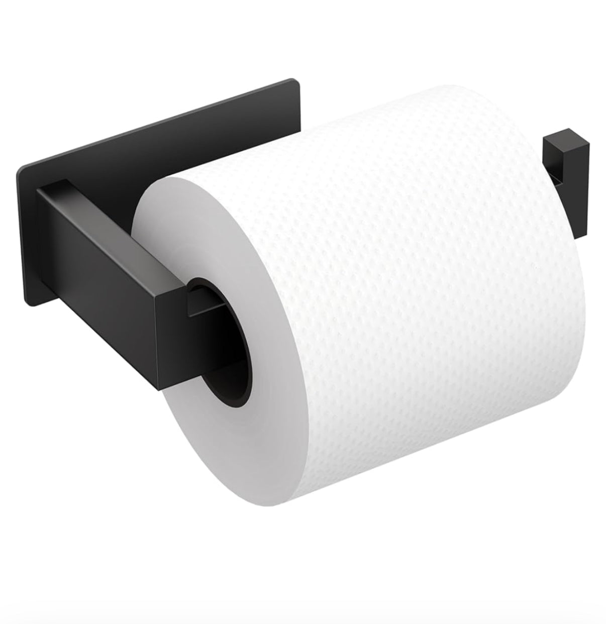 Self-Adhesive Toilet Paper Holder, Matte Black